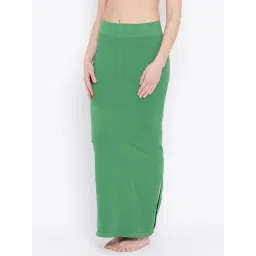 Clovia Green Plain Saree Shapewear-picture-14