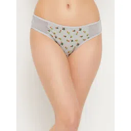 Clovia Grey Cotton Printed Bikini Panty-picture-11