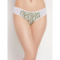 Clovia Grey Cotton Printed Bikini Panty image 1