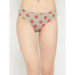 Clovia Grey Cotton Printed Thongs Panty-picture-28