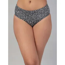 Clovia Grey Cotton Regular Fit Printed Panties-picture-22