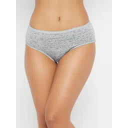 Clovia Grey Cotton Regular Fit Solid Panties-picture-20