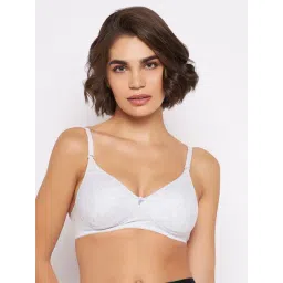 Clovia Grey Cotton Textured Half Coverage T-Shirt Bra-picture-30