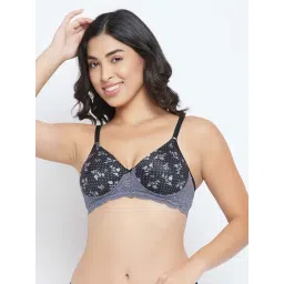 Clovia Grey Printed T-Shirt Bra-picture-26