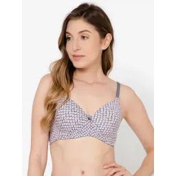 Clovia Grey Printed T-Shirt Bra-picture-16