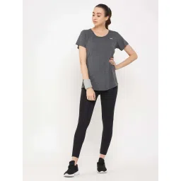 Clovia Grey Regular Fit Sports T-Shirt image 5