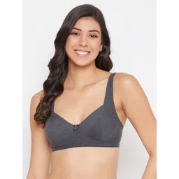 Clovia Grey Solid Non-Wired Non Padded Cotton Everyday Bra BR2038P0532B-picture-31