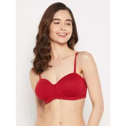 Clovia Maroon Cotton Balconette Bra-picture-36