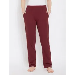 Clovia Maroon Cotton Pyjamas-picture-23