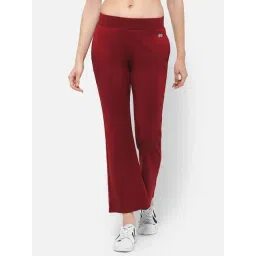 Clovia Maroon Cotton Regular Fit Sports Trackpants-picture-15