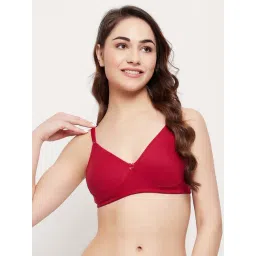 Clovia Maroon Cotton T-Shirt Bra-picture-37