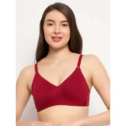 Clovia Maroon Cotton T-Shirt Bra-picture-35