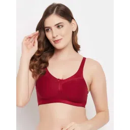 Clovia Maroon Cotton T-Shirt Bra-picture-13