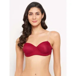 Clovia Maroon Plain Bra-picture-10