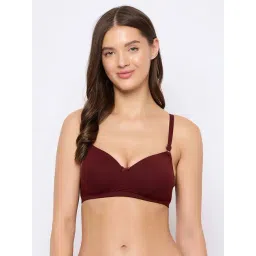 Clovia Maroon Plain Bra-picture-21