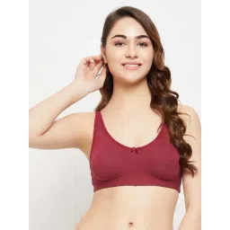 Clovia Maroon Plain Bra-picture-19