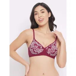 Clovia Maroon Printed Bra-picture-42