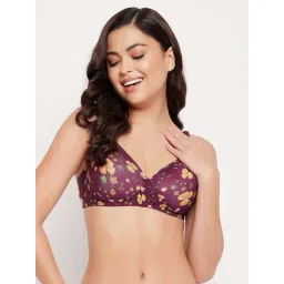 Clovia Maroon Printed Bra-picture-44