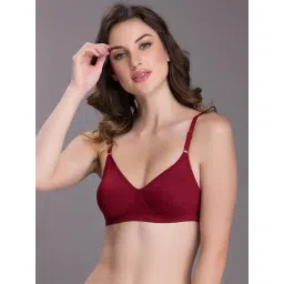Clovia Maroon Solid Seamless Bra-picture-21