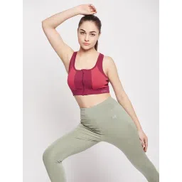 Clovia Maroon Sports Bra-picture-18