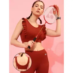 Clovia Maroon Sports Bra-picture-19