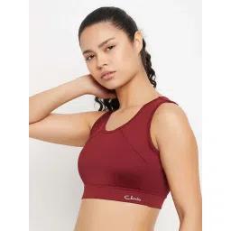 Clovia Maroon Sports Bra image 3