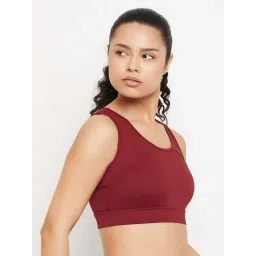 Clovia Maroon Sports Bra image 4