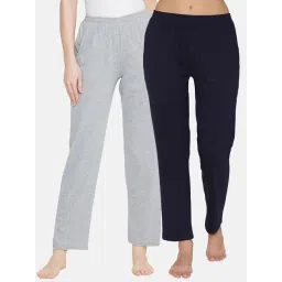 Clovia Multicolor Cotton Pyjamas (Pack Of 2)-picture-32