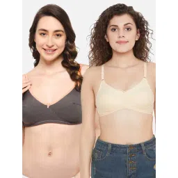 Clovia Multicolor Full Coverage Non-Wired Everyday Bra - Pack of 2-image-13