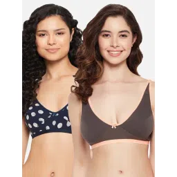 Clovia Multicolor Half Coverage Non-Wired Everyday Bra - Pack of 2-image-14