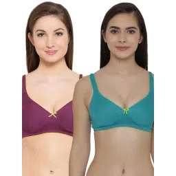 Clovia Multicolor Non Wired Non Padded Demi Cup Bra (Pack Of 2)-image-8