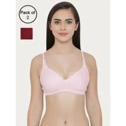 Clovia Multicolor Non Wired Non Padded Full Coverage Bra (Pack of 2)-picture-30