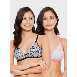 Clovia Multicolor Non Wired Non Padded Plunge Bra (Pack Of 2)-image-21
