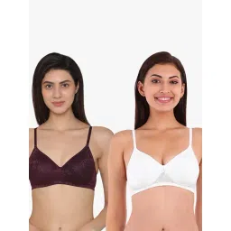Clovia Multicolor Non Wired Padded T-Shirt Bra (Pack Of 2)-image-19