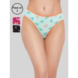 Clovia Multicolor Printed Bikini Panty - Pack of 3-picture-44
