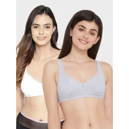 Clovia Multicolor Wirefree Non Padded T-Shirt Bra (Pack Of 2)-image-17