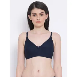 Clovia Navy Non Wired Non Padded Full Coverage Bra-picture-31
