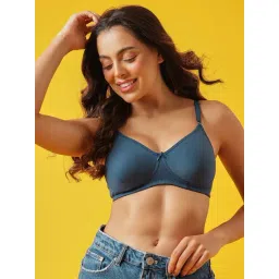 Clovia Navy Non-Wired Non-Padded Full Coverage Bra-picture-24