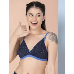 Clovia Navy Non Wired Non Padded Plunge Bra-picture-47