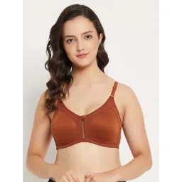 Clovia Non-Padded Non-Wired Spacer Cup Full Figure Bra in Brown - Cotton-picture-20