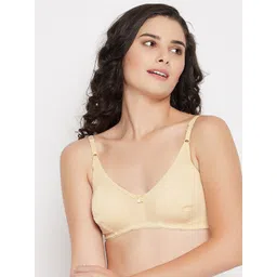 Clovia Nude-Coloured Floral Non Padded Everyday Bra-picture-19