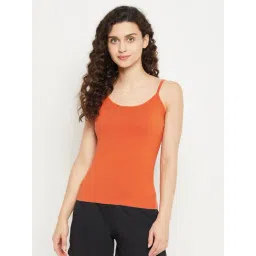 Clovia Orange Cotton Basic Camisole-picture-20