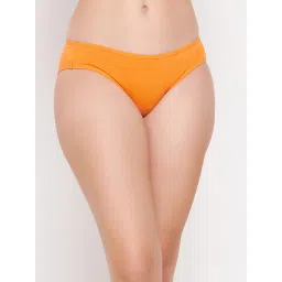 Clovia Orange Cotton Regular Fit Solid Panties image 1