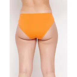 Clovia Orange Cotton Regular Fit Solid Panties image 2