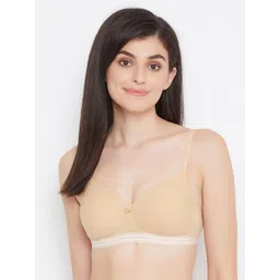 Clovia Padded Non-Wired Cotton Full Cup T-shirt Bra BR2184P2432E-picture-10