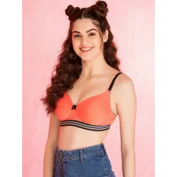 Clovia Peach Non Wired Padded T-Shirt Bra-picture-21