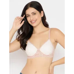 Clovia Peach Polyamide Printed Padded Full Cup Wire Free T-Shirt Bra-picture-33