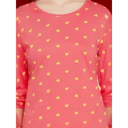 Clovia Peach Printed Night Dress image 4