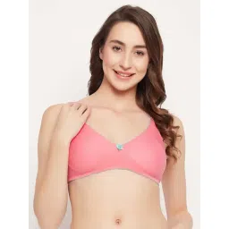 Clovia Pink Cotton Beginner's Bra-picture-22