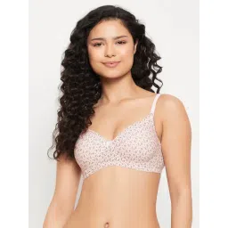 Clovia Pink Cotton Printed Full Coverage Non-Wired T-Shirt Bra-picture-46